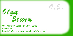 olga sturm business card